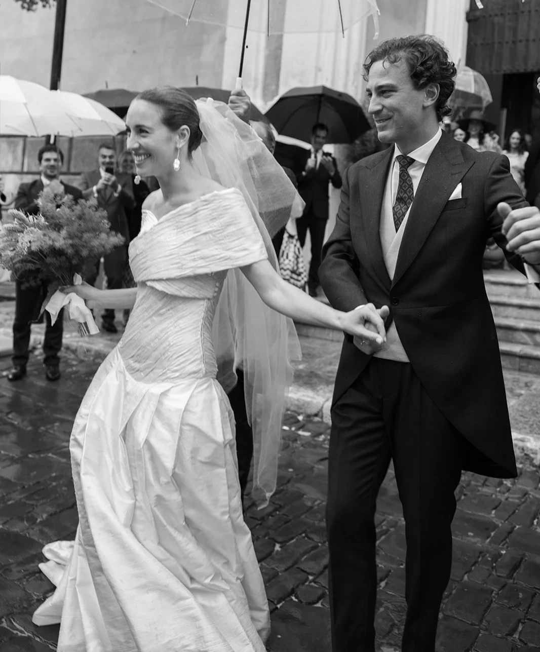 Bride and Groom after ceremony in Menorca